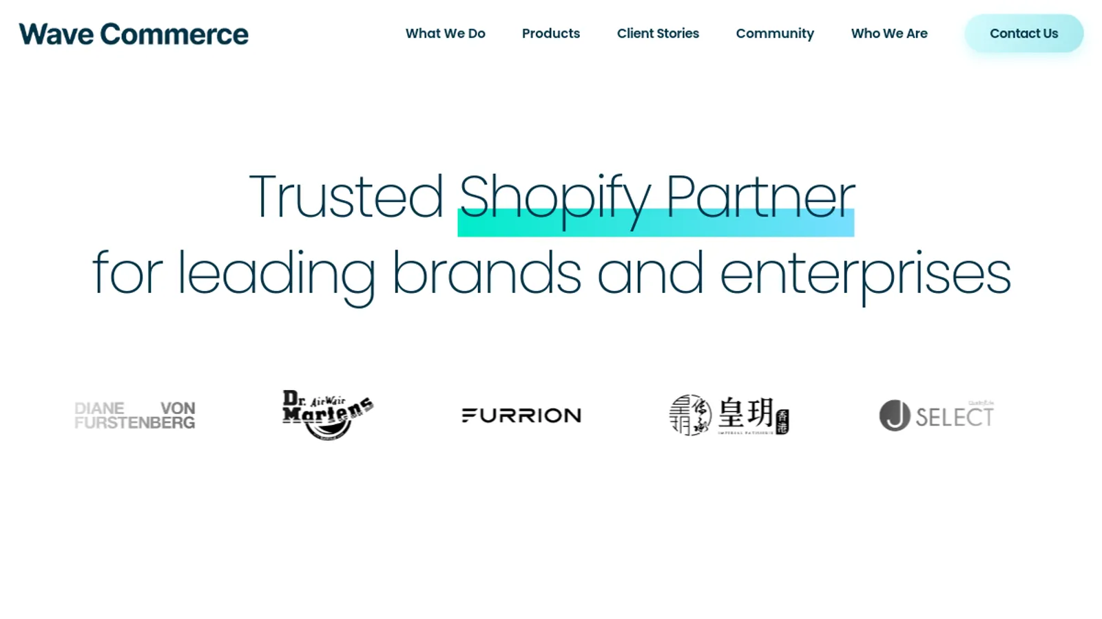 Screenshot of the Wave Commerce HK homepage