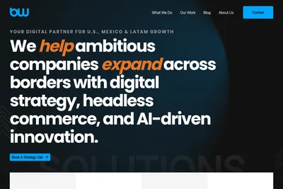 Screenshot of the BrainWave Digital homepage