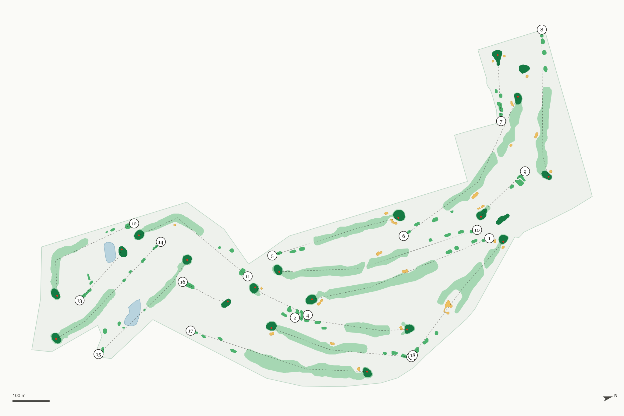 Map of Cassel Hills Golf Course