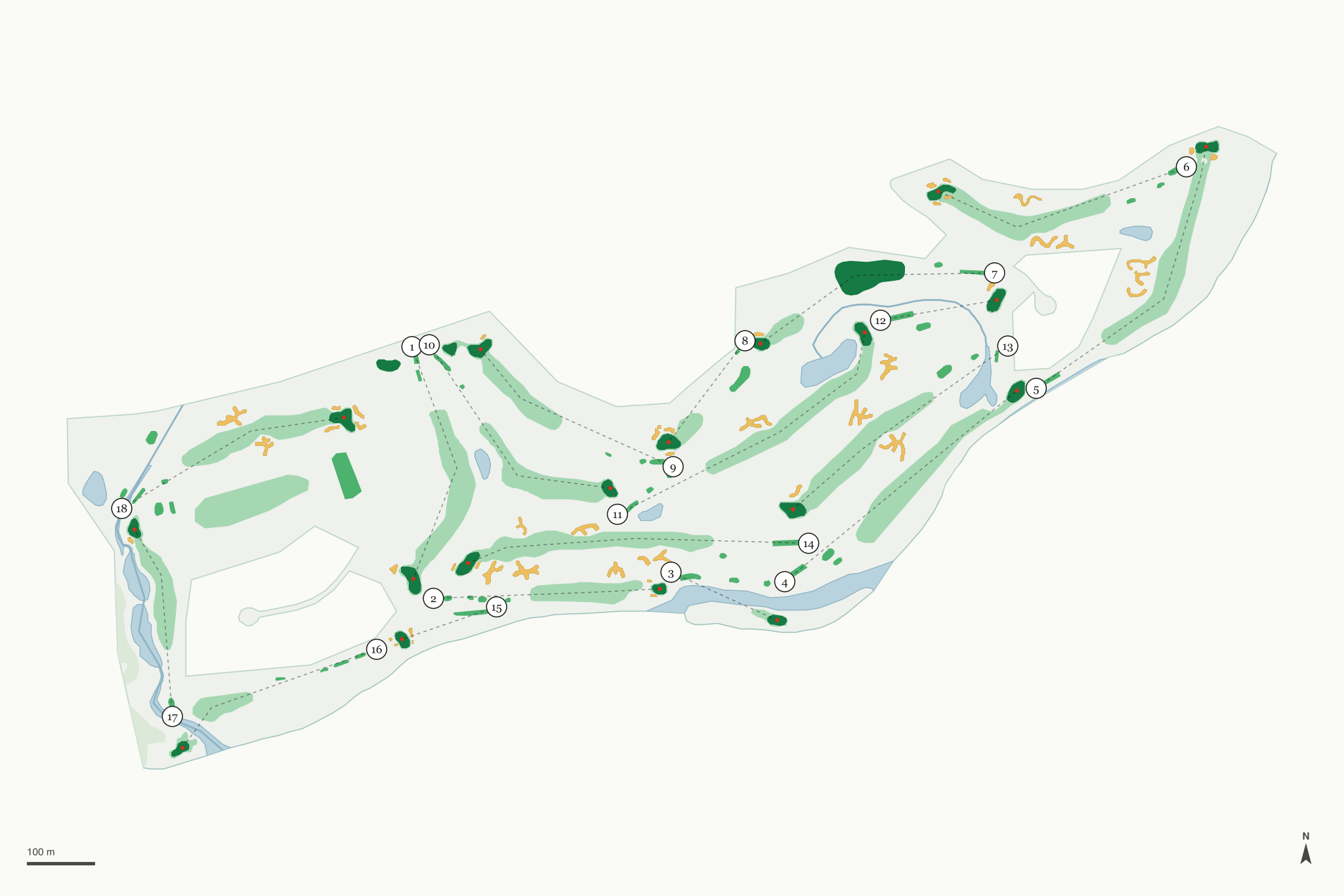 Map of Fox Hollow Golf Club
