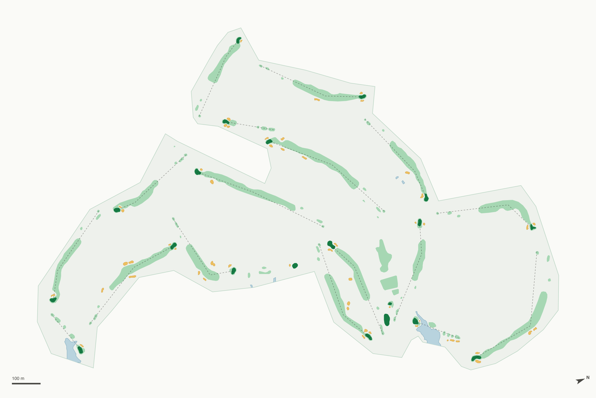 Map of Harbour Trees Golf Club