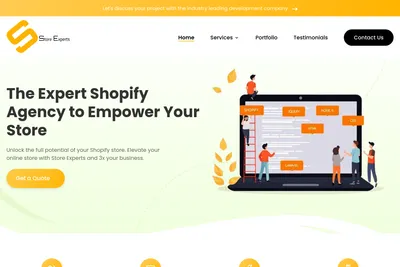 Screenshot of the Store Expert homepage
