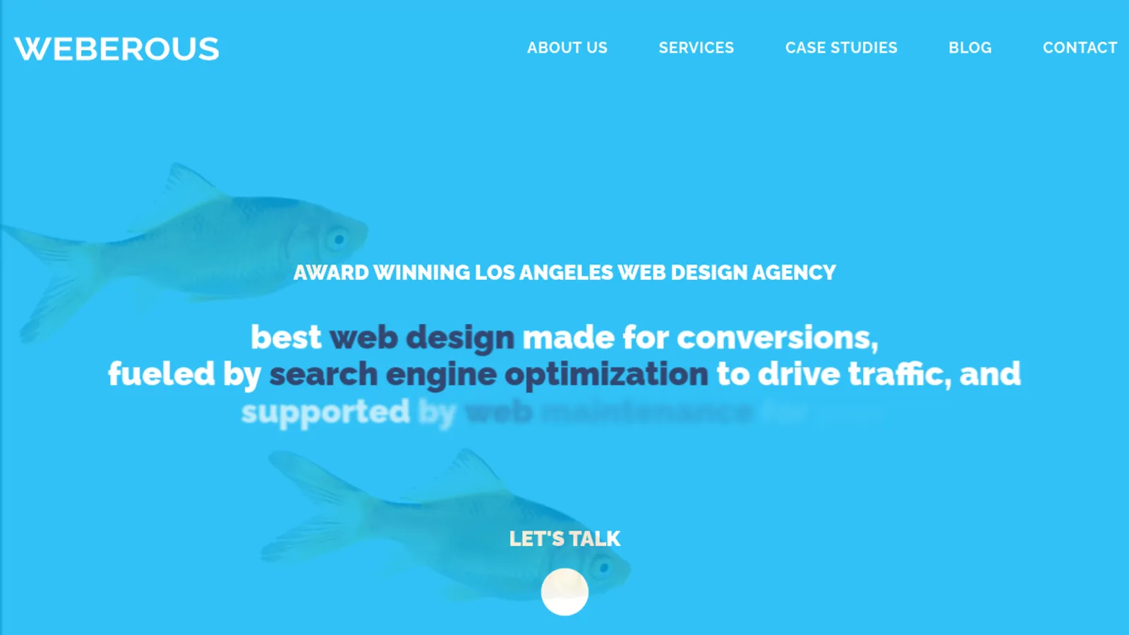 Screenshot of the Weberous Web Design homepage