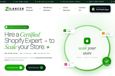 Screenshot of the Zilancer LLC homepage