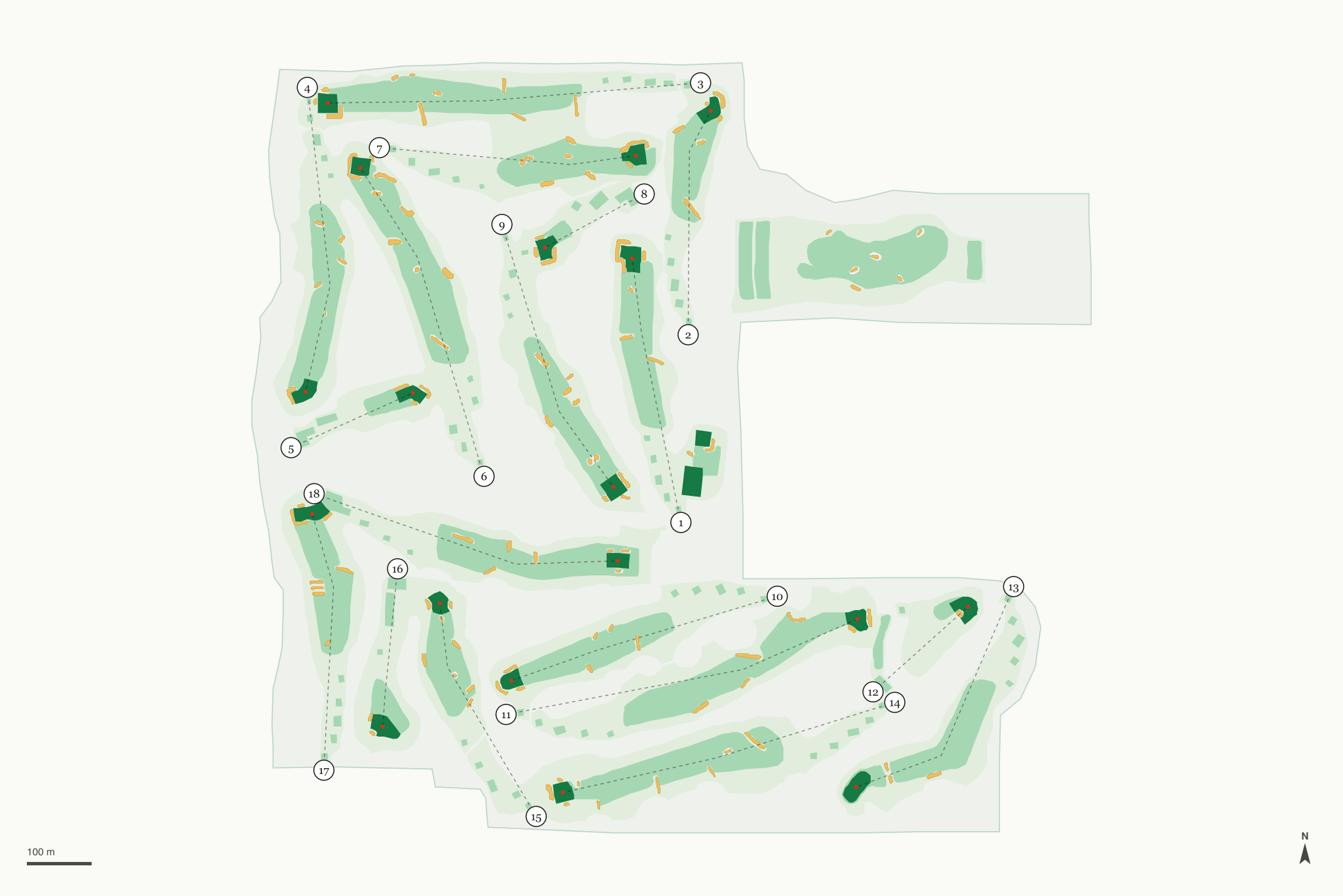Map of Arcadia Bluffs South Course