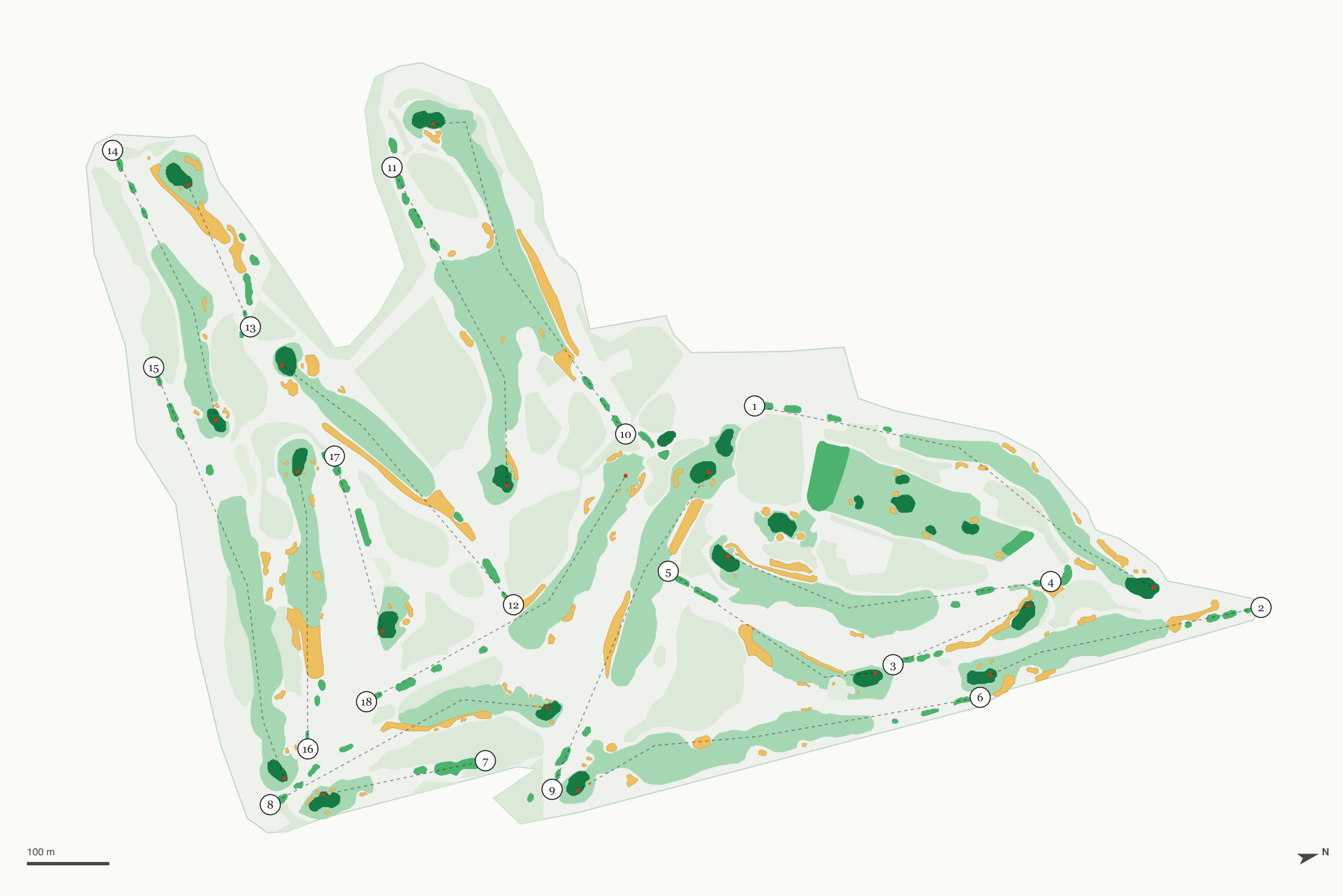 Map of The Dye Preserve Golf Club