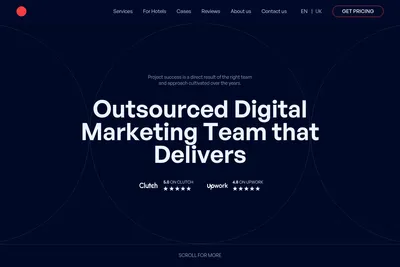 Screenshot of the Trendo homepage