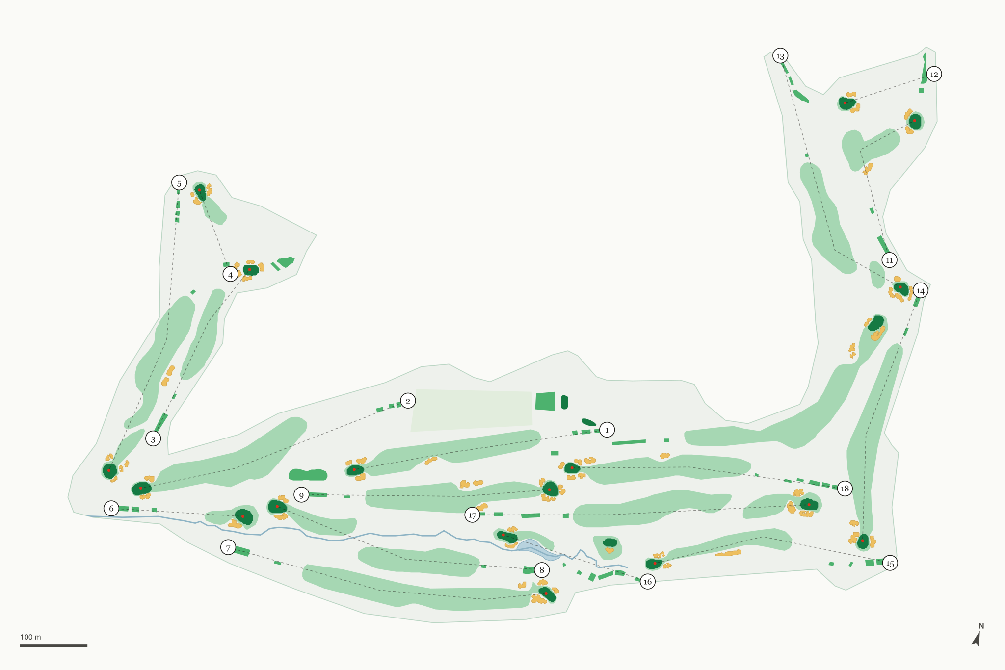 Map of Hacienda Golf Club
