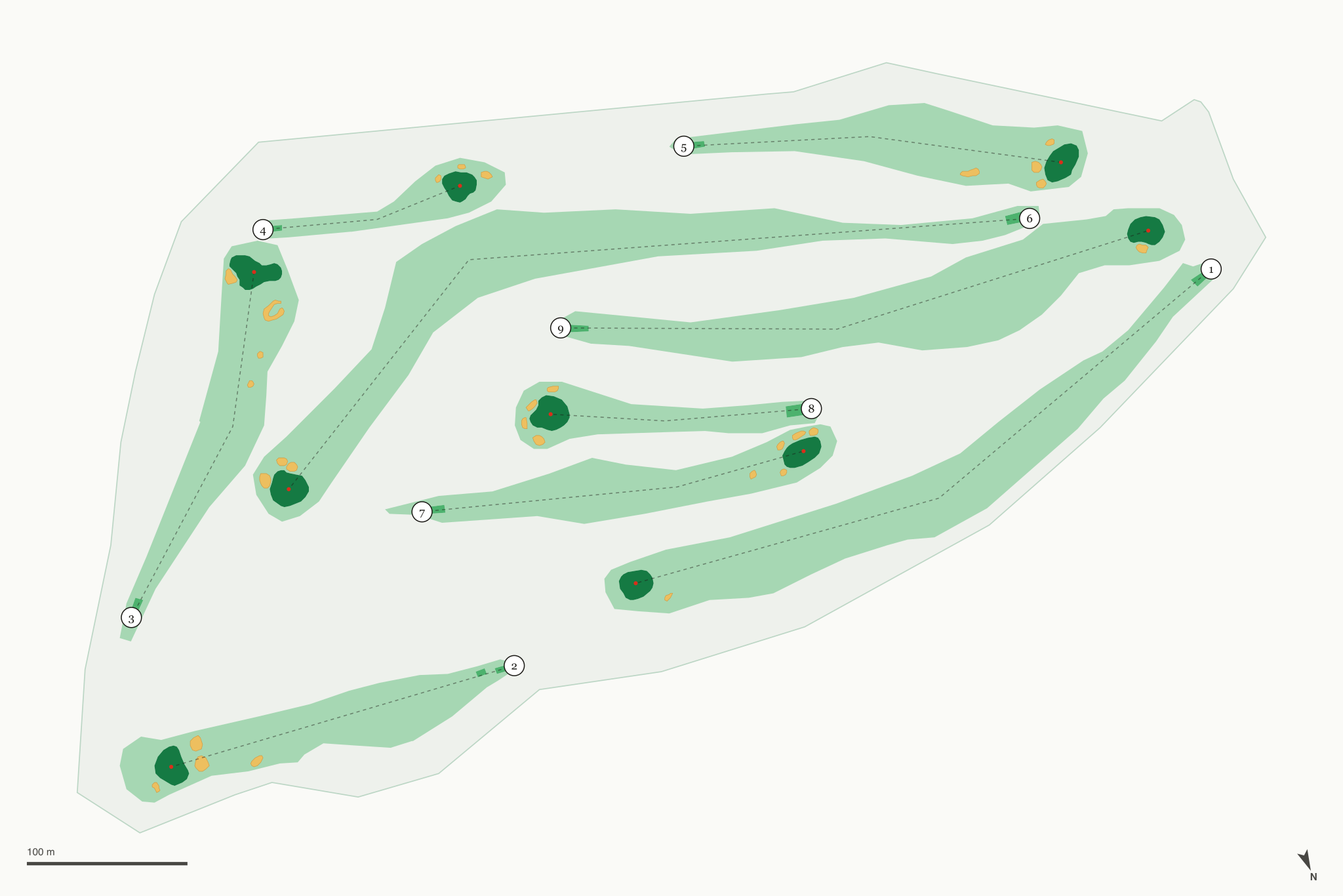 Map of Gleneagles Golf Course