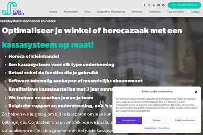 Screenshot of the Juka.Retail homepage