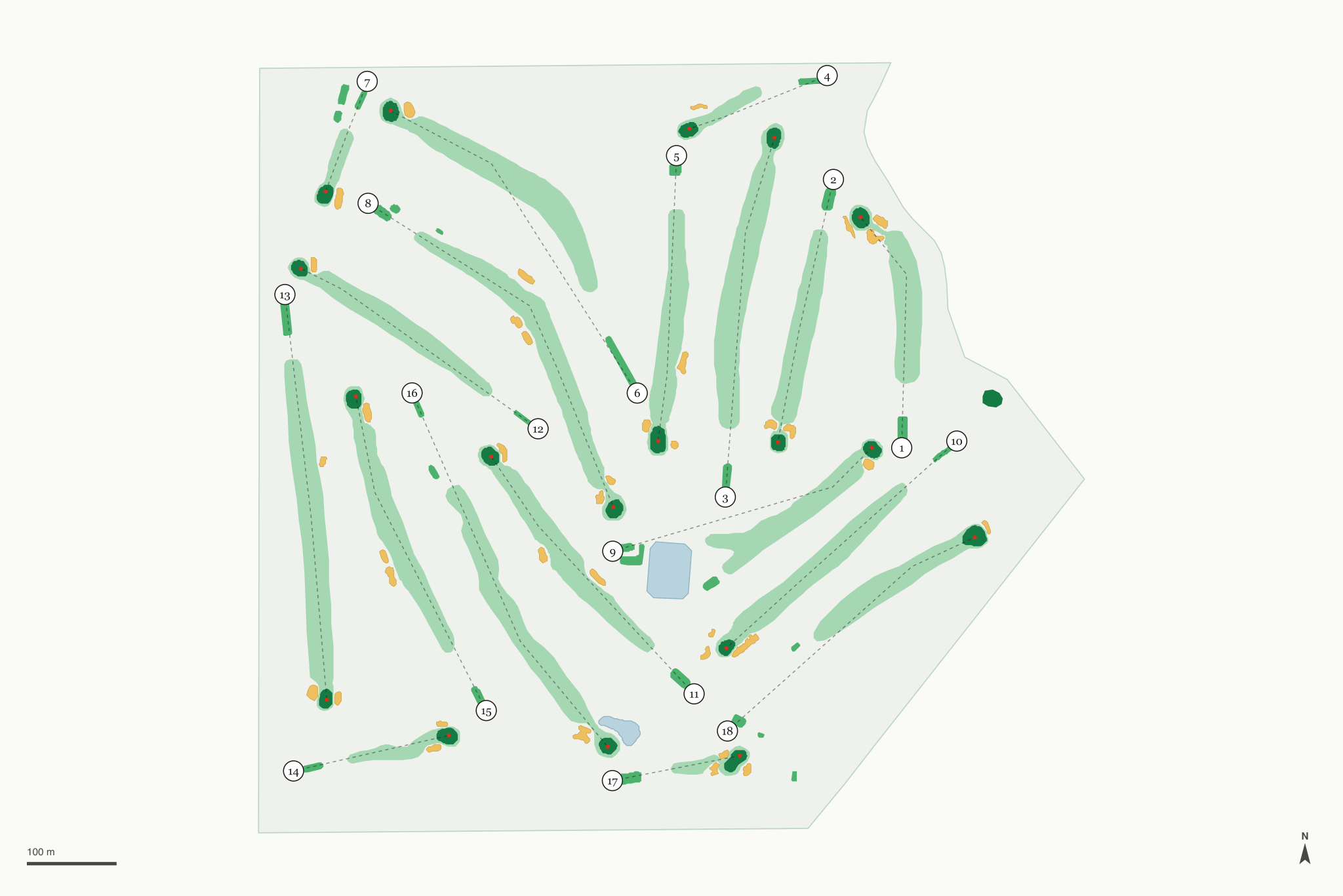 Map of Oak Crest Golf Course