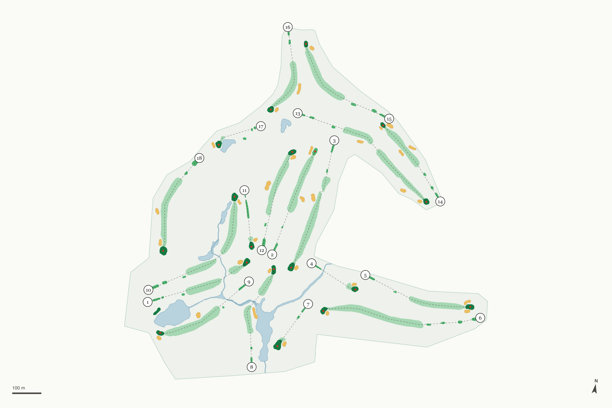 Map of Stony Creek Metropark Golf Course