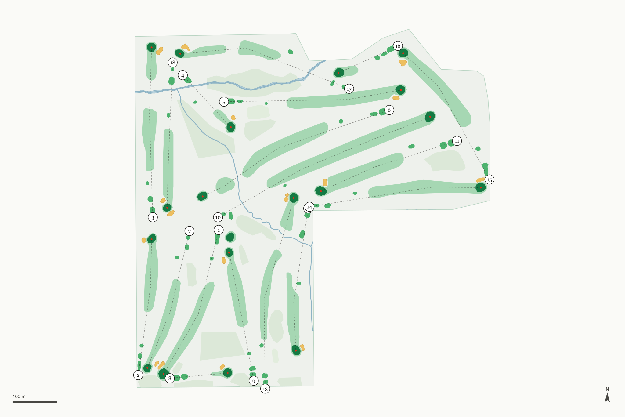 Map of Sarah Shank Golf Course