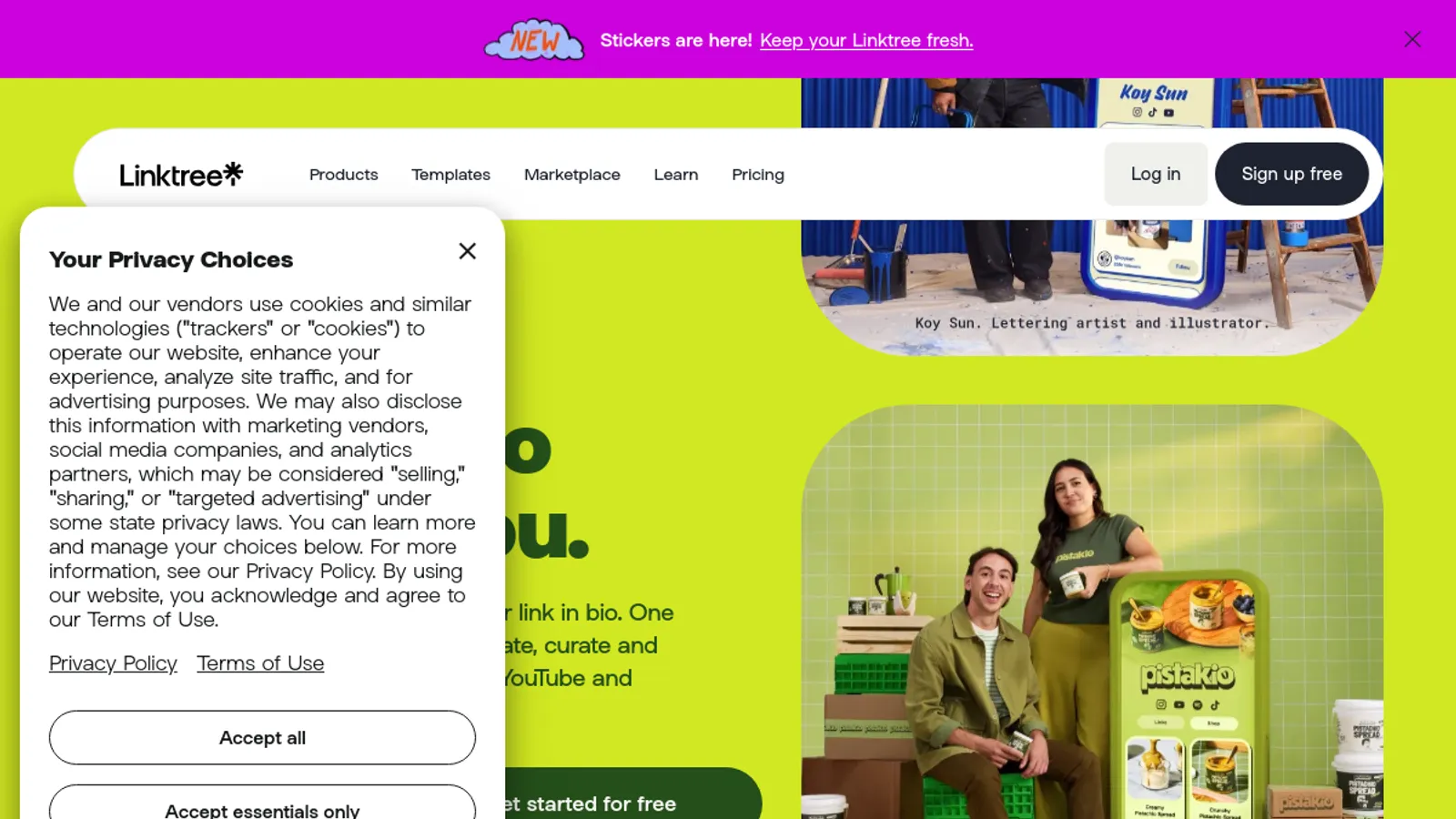 Screenshot of the Enzo Cailleton homepage