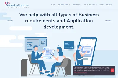 Screenshot of the MakeProSimp homepage