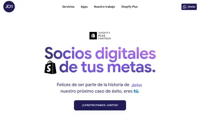 Screenshot of the JD1 Studio homepage