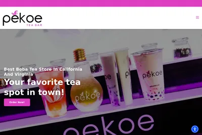 Pekoe Tea Bar website homepage
