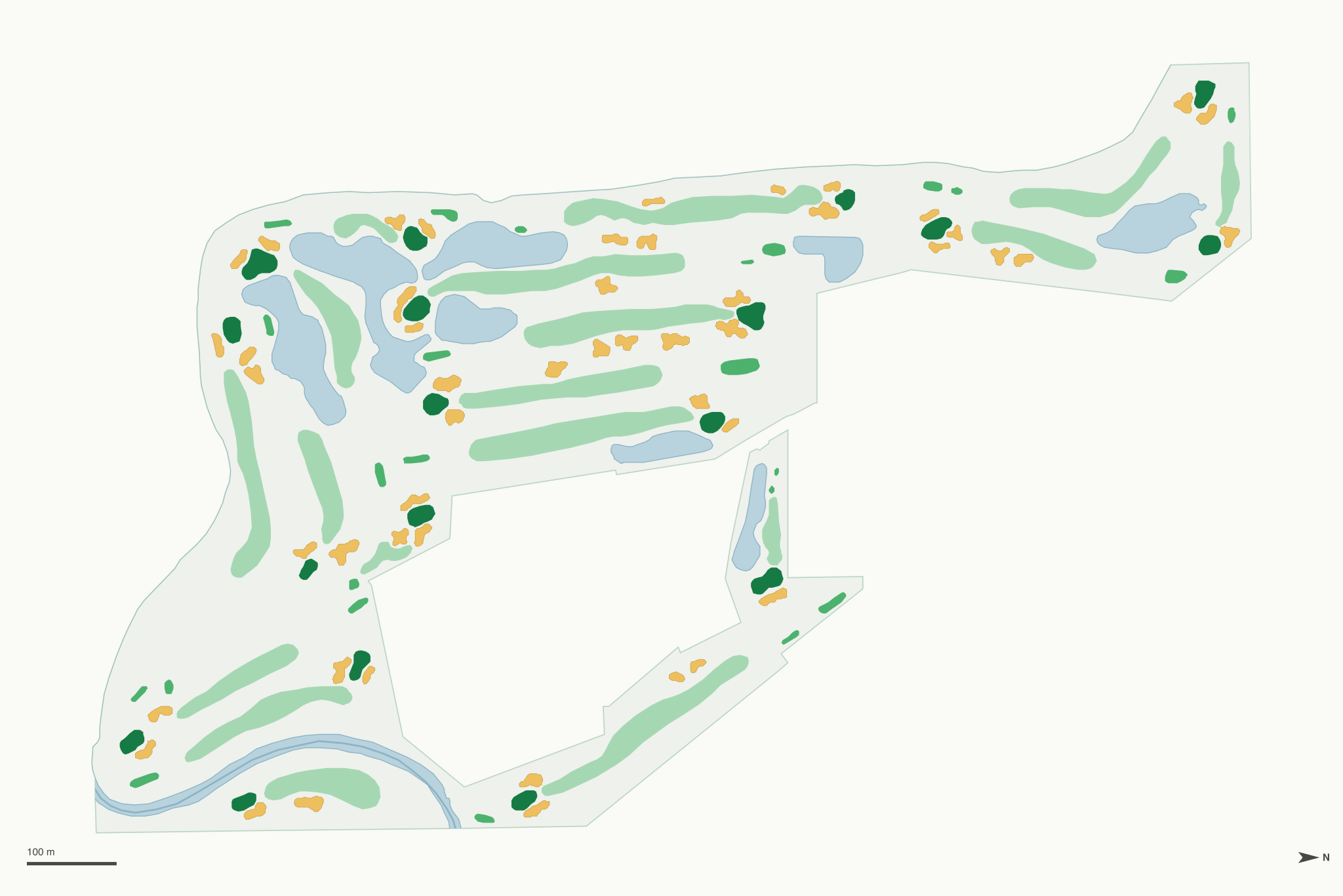 Map of River Oaks Golf Course