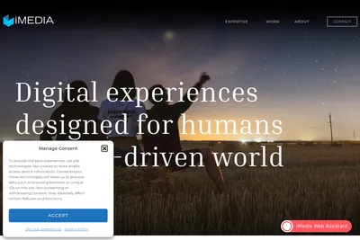 Screenshot of the iMedia inc homepage