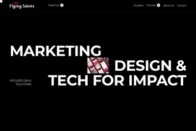 Screenshot of the Flying Saints Creative Agency PVT LTD homepage