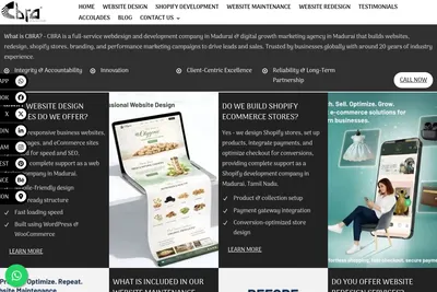 Screenshot of the CBRA India homepage