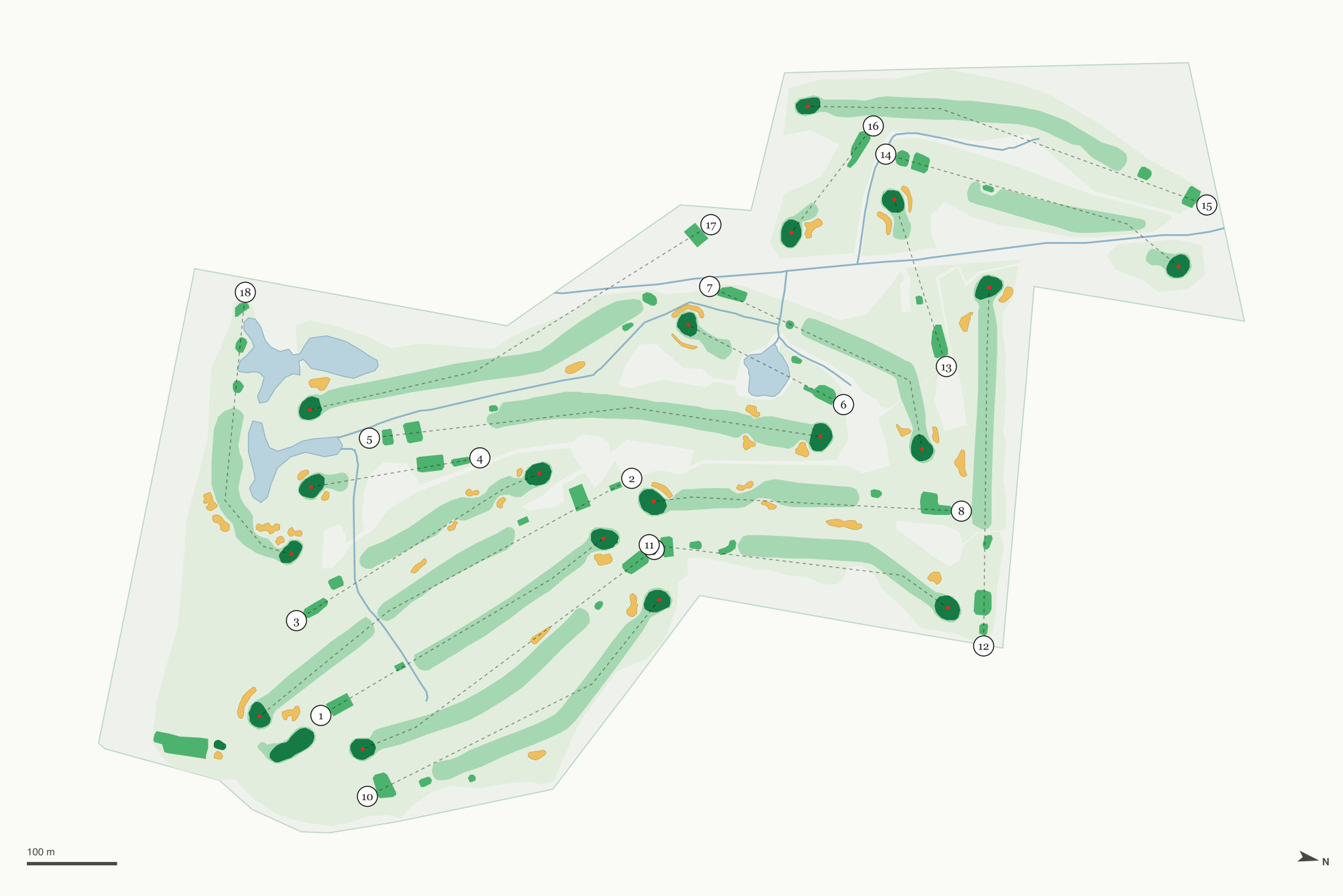 Map of Lake Bluff Golf Club