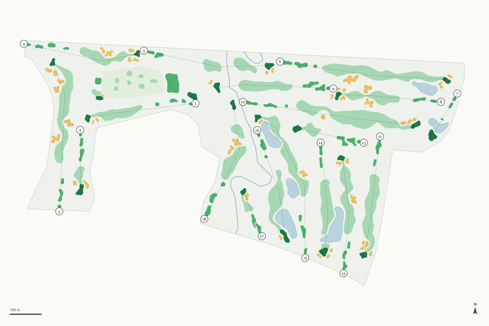 Map of Bent Tree Golf Club