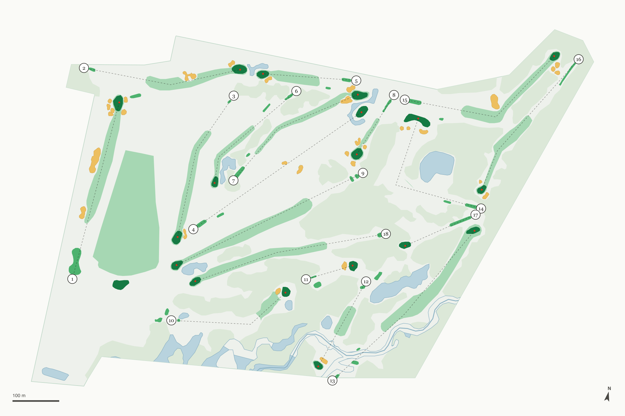 Map of The Ridges Golf Course