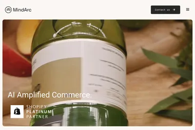 Screenshot of the MindArc homepage