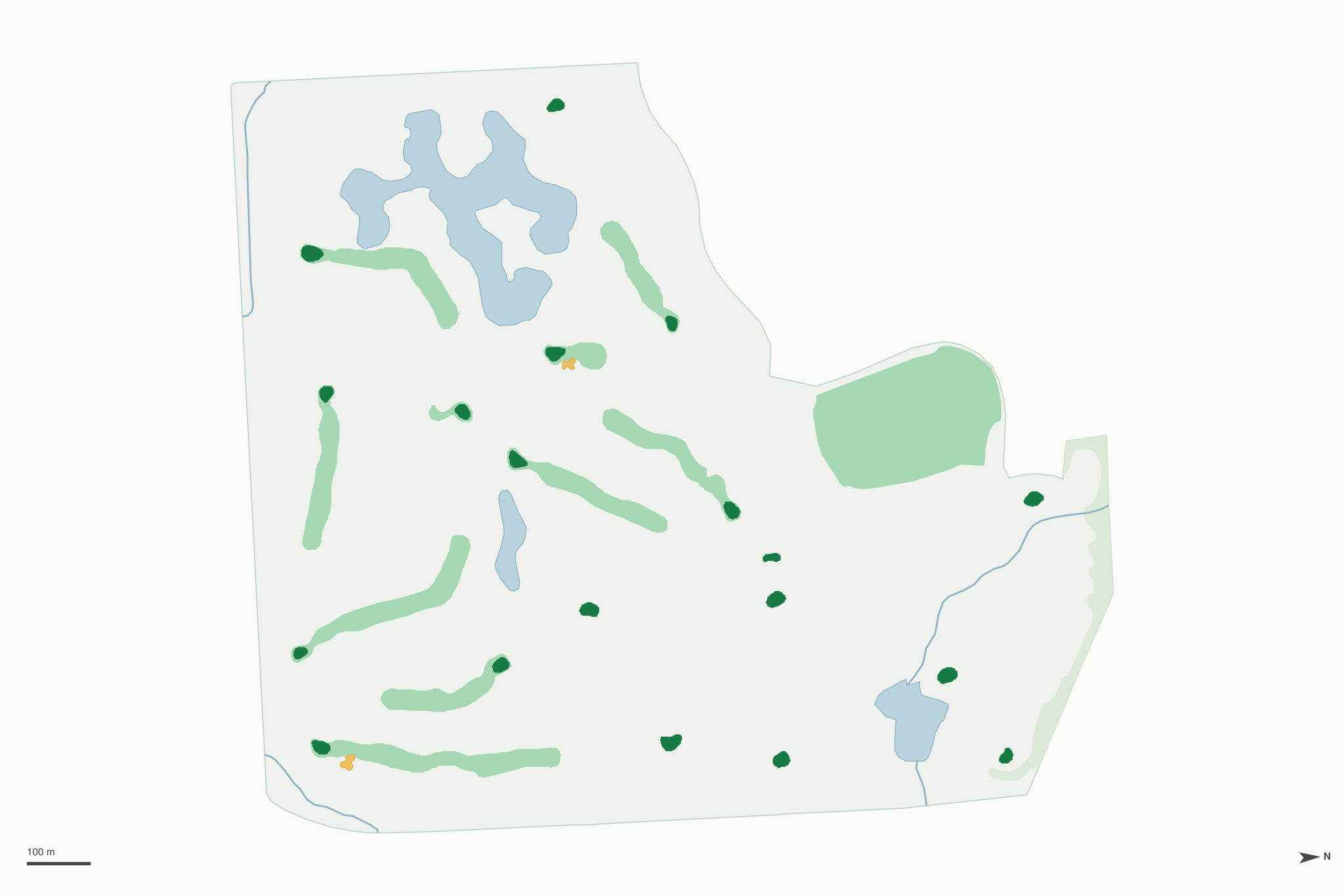 Map of Highland Woods Golf Course
