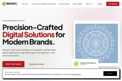 Screenshot of the Ramnati homepage