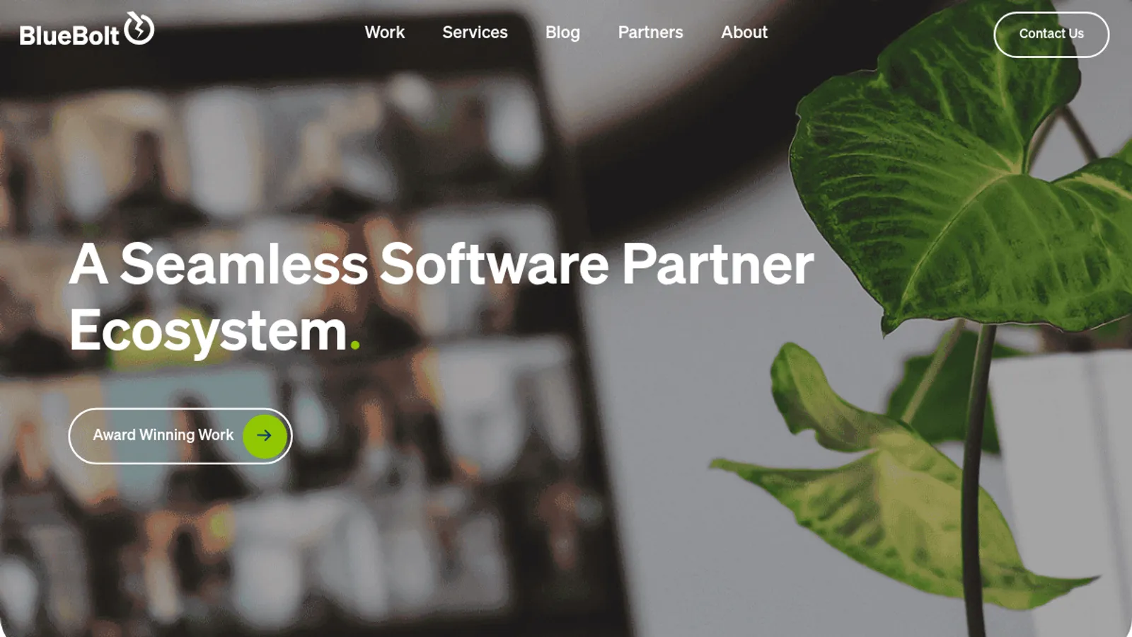 Screenshot of the BlueBolt, Inc. homepage