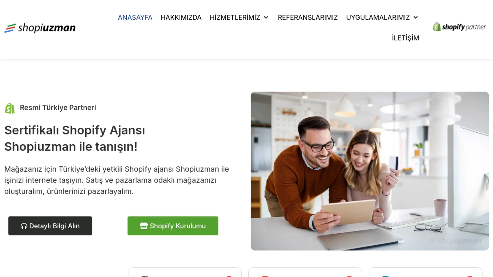 Screenshot of the Shopiuzman homepage