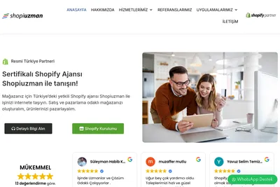 Screenshot of the Shopiuzman homepage