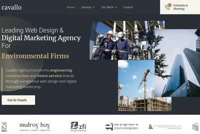 Screenshot of the Cavallo Agency homepage