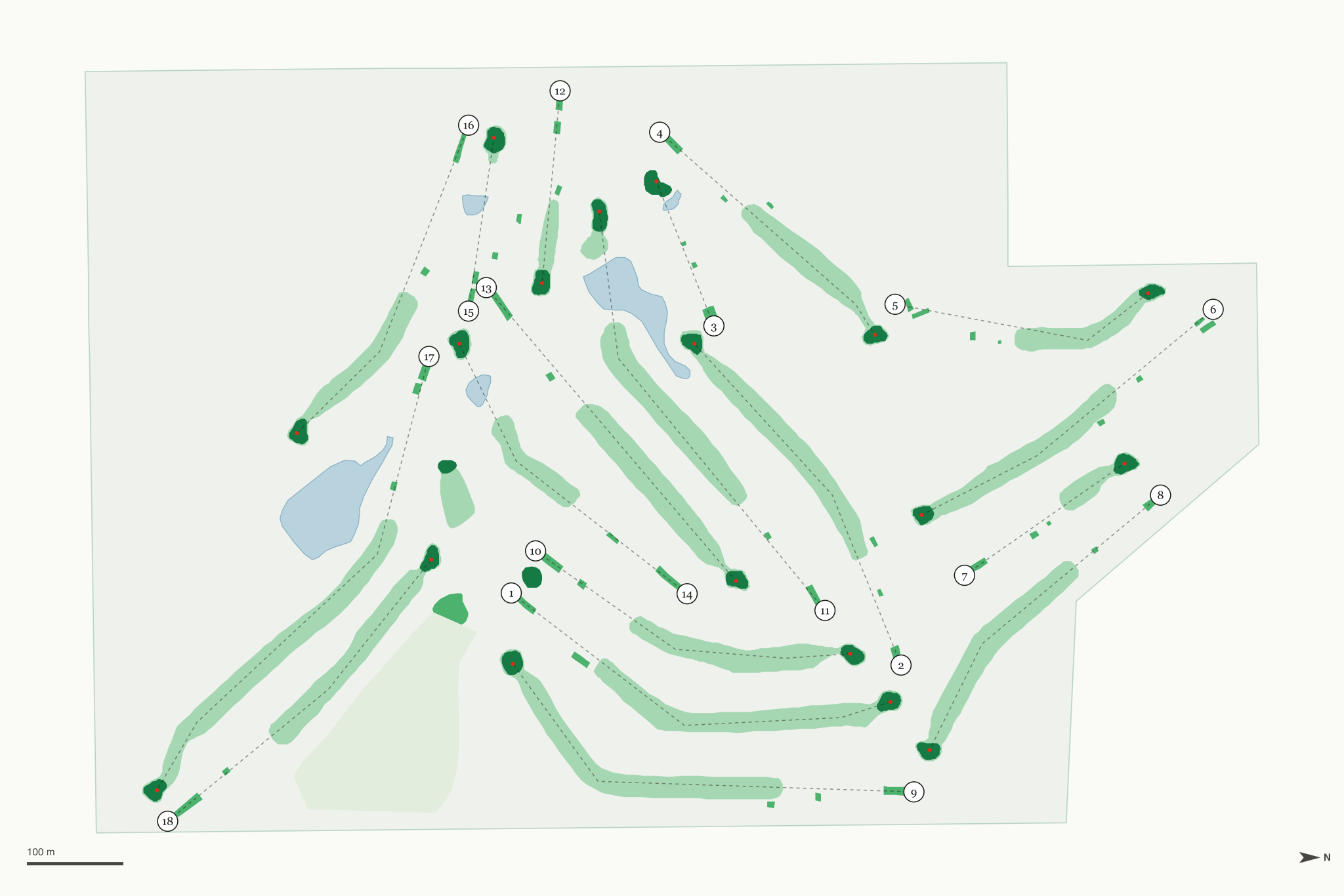 Map of Kendrick Municipal Golf Course