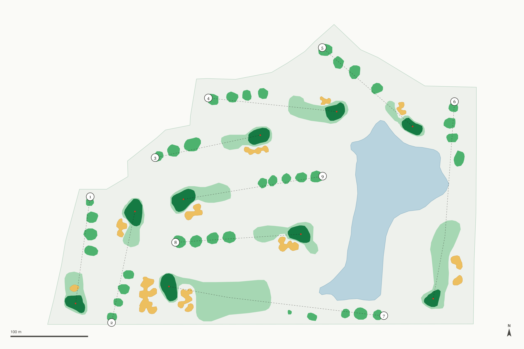 Map of Roosevelt Executive Golf Course
