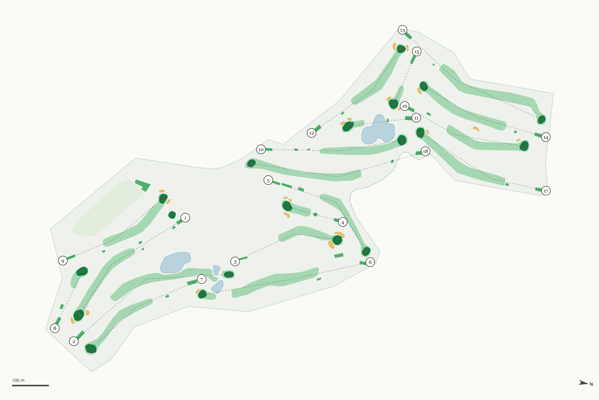 Map of Brookwood Golf Course