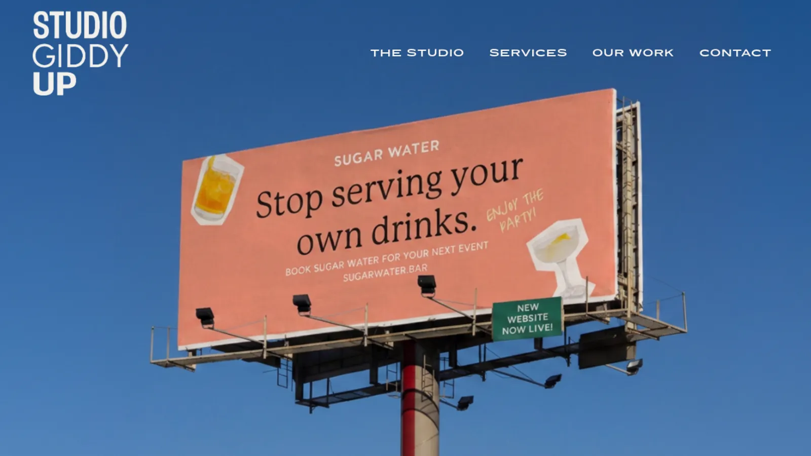 Screenshot of the Studio Giddy Up homepage