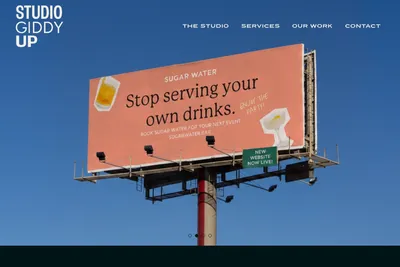 Screenshot of the Studio Giddy Up homepage