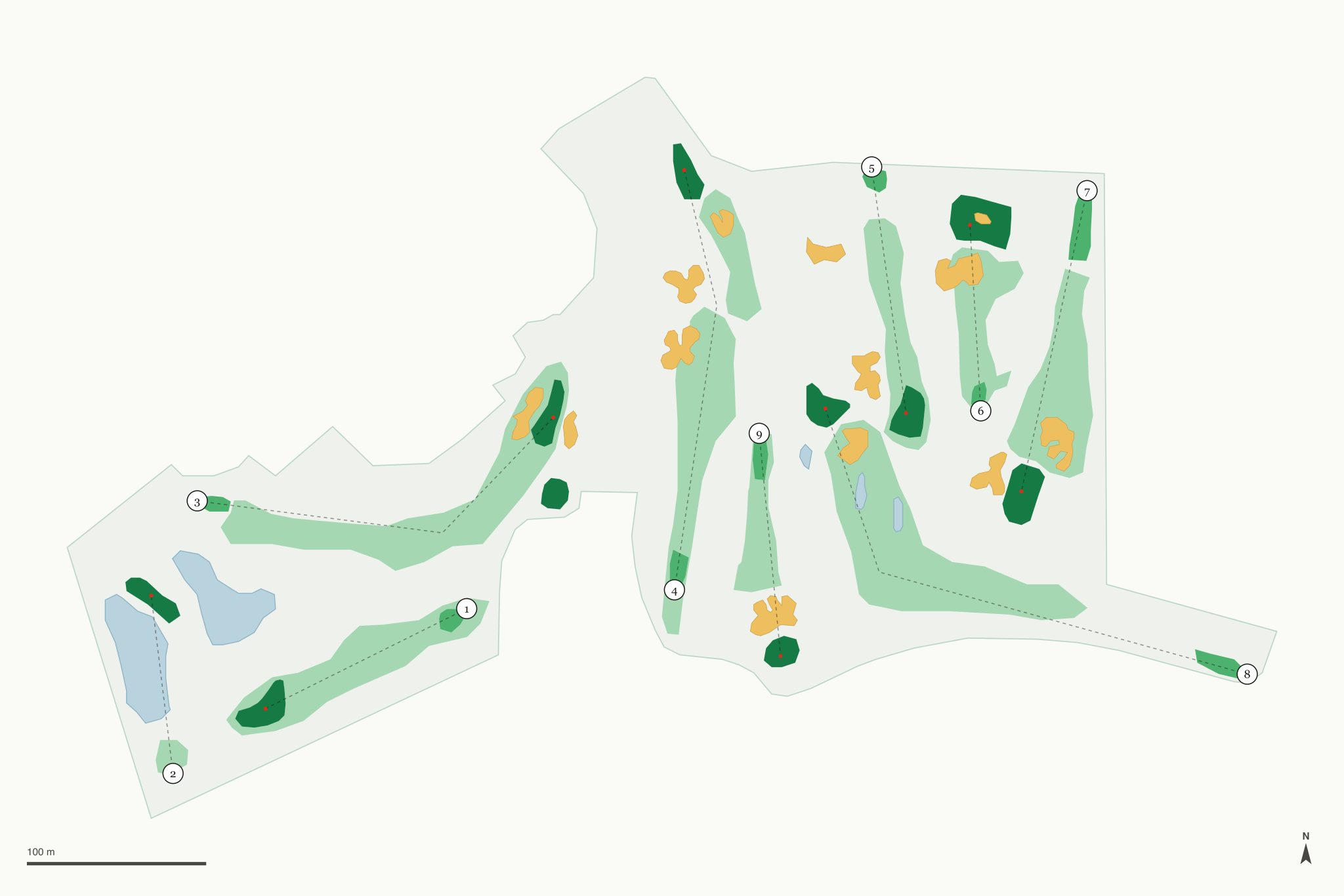 Map of Bixby Village Golf Course