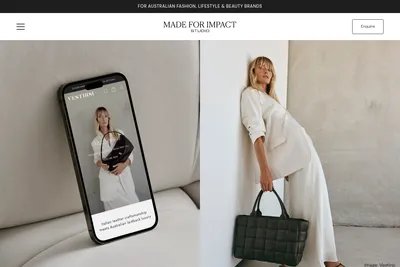 Screenshot of the Made For Impact homepage