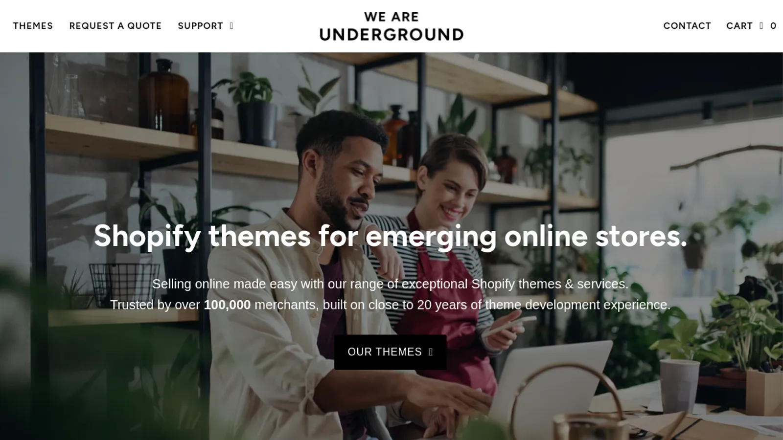 Screenshot of the We are Underground homepage
