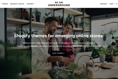 Screenshot of the We are Underground homepage