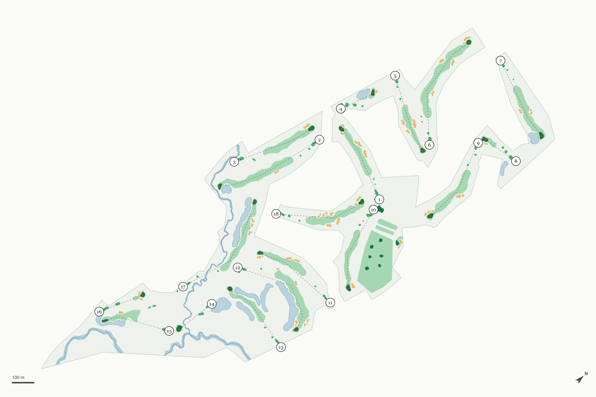 Map of Hunters Ridge Golf Course