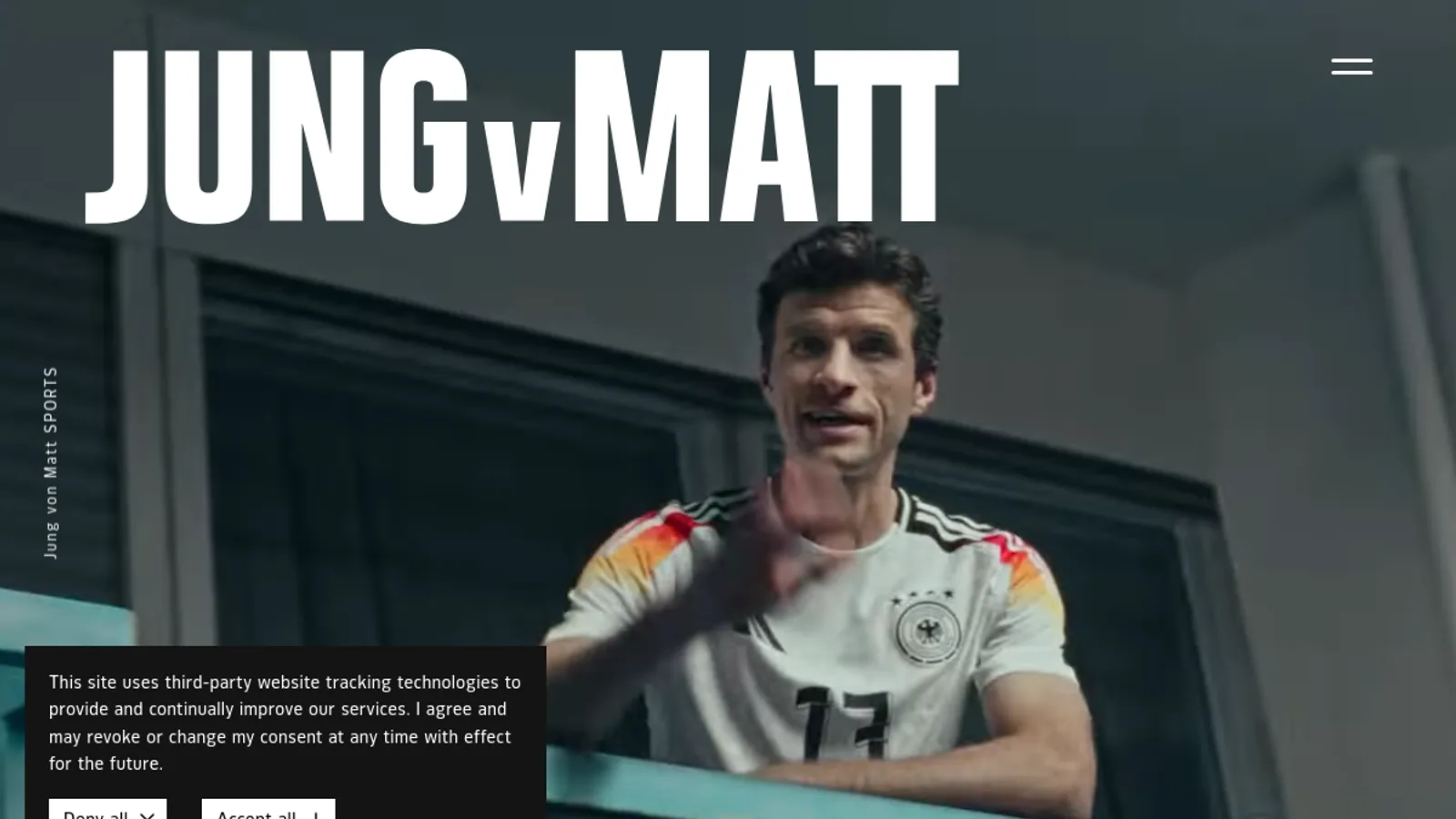 Screenshot of the Jung von Matt TECH homepage