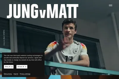 Screenshot of the Jung von Matt TECH homepage