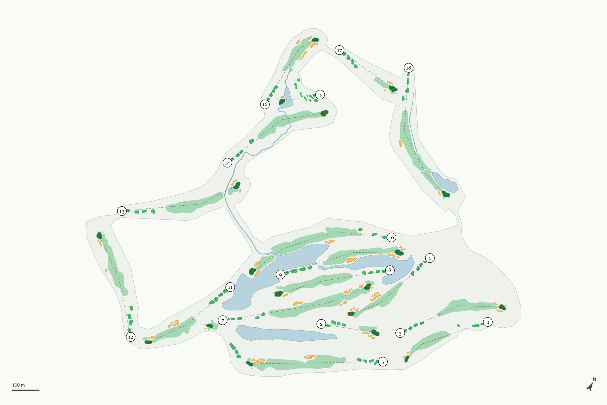 Map of Rivercut Golf Course
