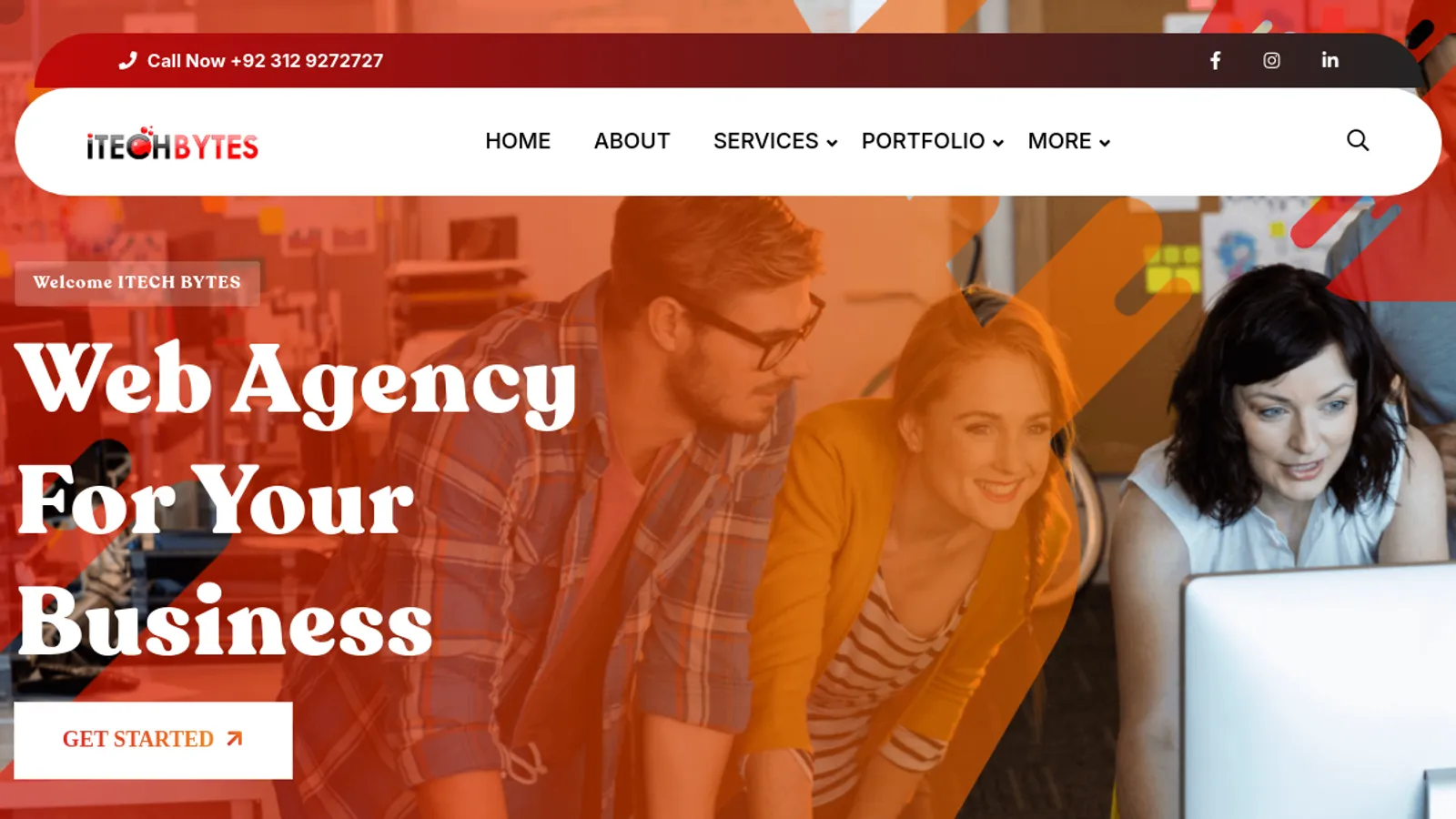 Screenshot of the ITECH BYTES homepage