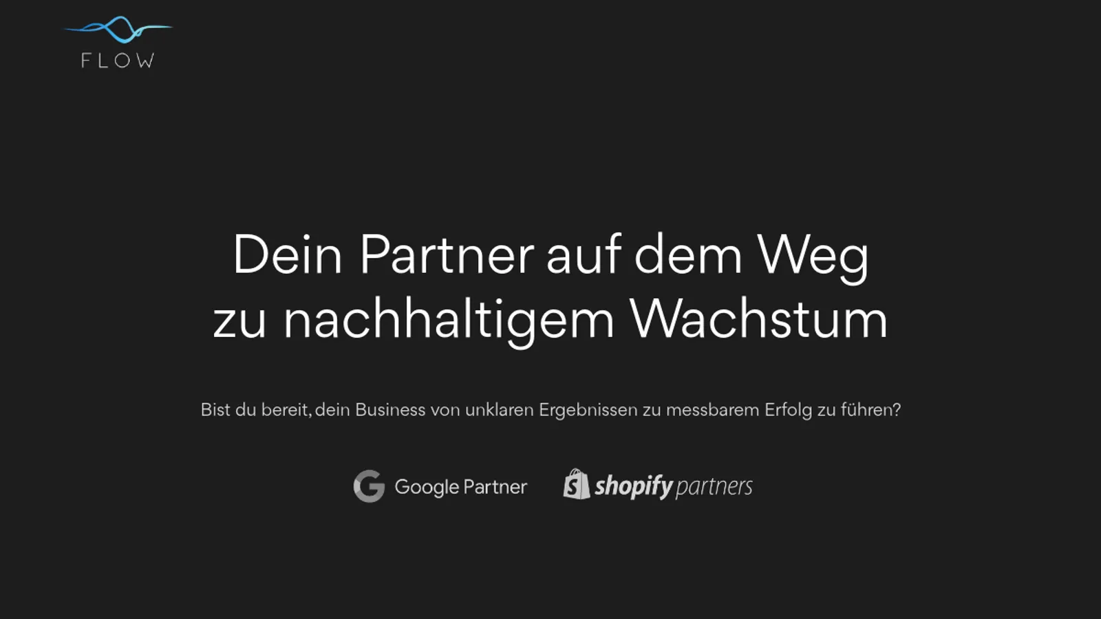 Screenshot of the FLOW Innovations GmbH homepage